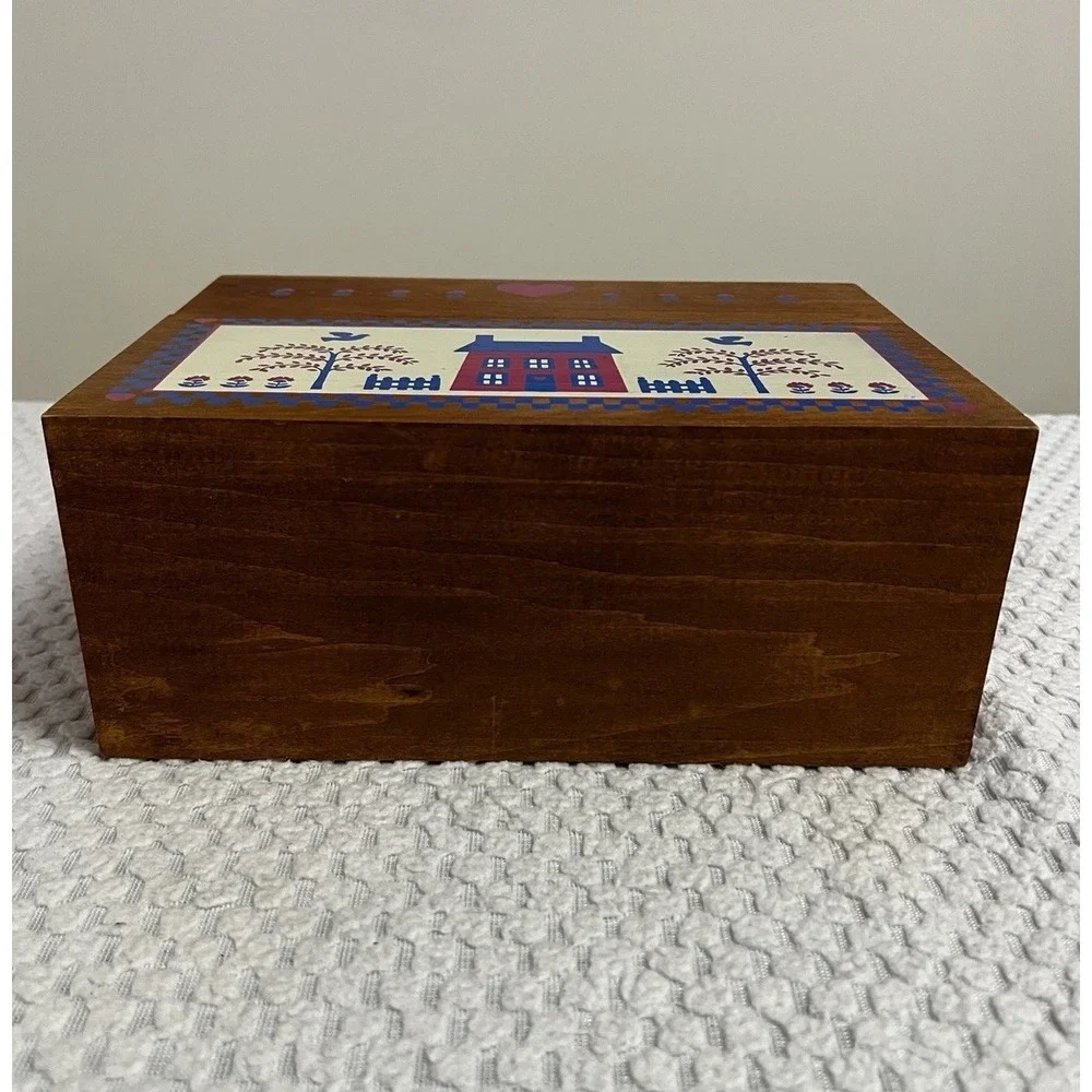 American Greetings Country Home Card Organizer Coutagecore Primitive Vtg